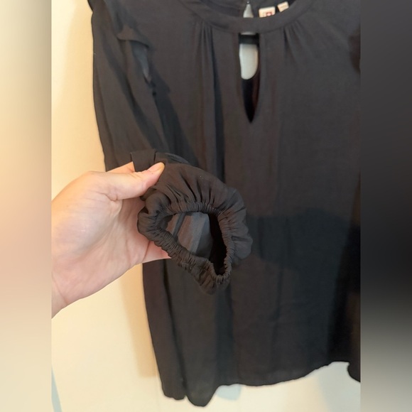 Dolan Left Coast Collection Anthropologie 3/4 sleeve Ruffle Tee top size S - Picture 4 of 9